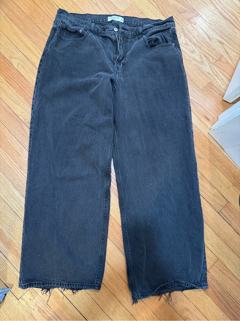 Abercrombie & Fitch Black Wide-Leg Jeans women’s